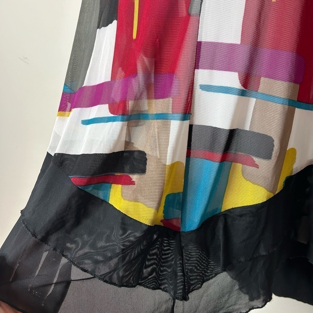 Ali Miles Womens Artsy Sheer Tunic Top Size
L Multicolor Flowy Layer - Picture 5 of 12